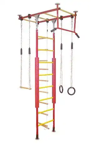 Sprossenwand KletterDschungel Turnset in Rot/Gelb, 3,00-3,50 m