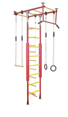Sprossenwand KletterDschungel Turnset in Rot/Gelb, 3,00-3,50 m