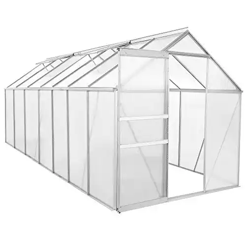 Gewächshaus Zelsius Aluminium für Garten 430 x 190 cm
