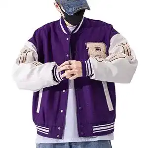 Collegejacke Gijovana Herren Sportjacke in Lila, Größe 2XL