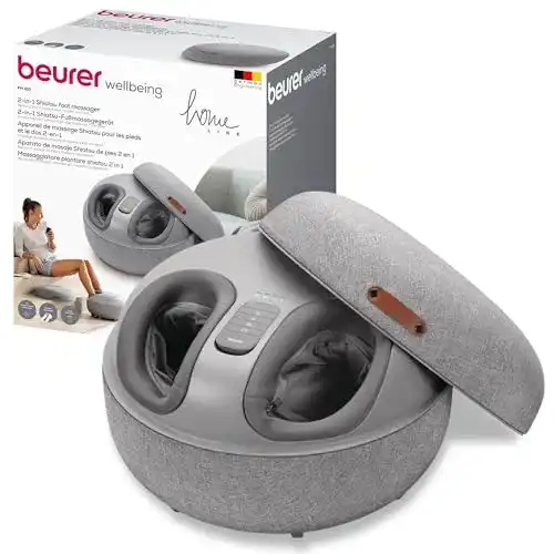 Beurer FM 120 Shiatsu-Fußmassagegerät mit Sitzhocker und Wärmefunktion