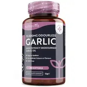 Knoblauch-Kapseln mit 15000 mg Allicin von Nutravita