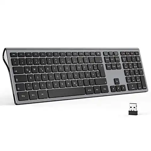 Seenda kabellose Tastatur Leise Funktastatur für ruhiges Arbeiten