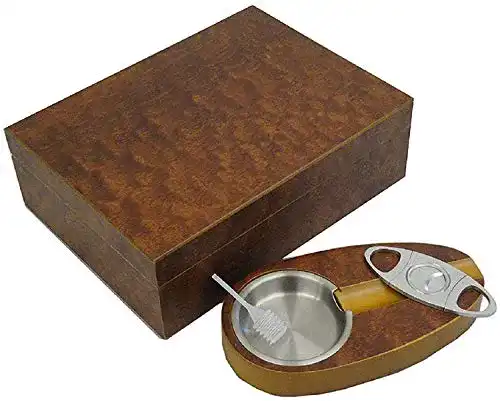 Angelo Humidor Set Dunkelbraun für 20 Zigarren