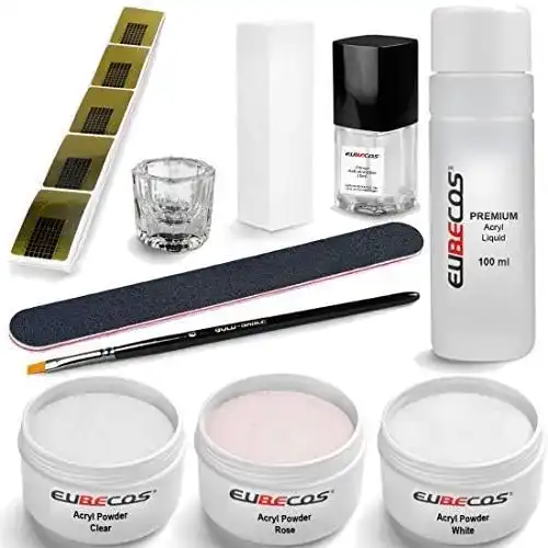 Acryl Nagel Starterset von EuBeCos mit Liquid 100ml und Zubehör