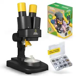 Stereomikroskop National Geographic mit 20x Vergrößerung und LED-Beleuchtung