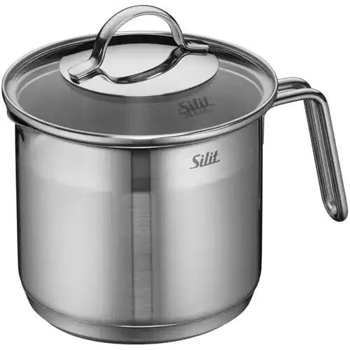 Simmertopf Silit Achat Milchtopf Induktion mit Glasdeckel 14 cm
