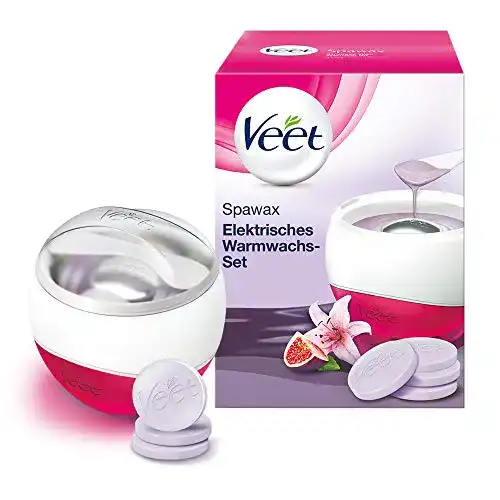 Warmwachs Veet Spawax Set zur Haarentfernung mit Wachsscheiben