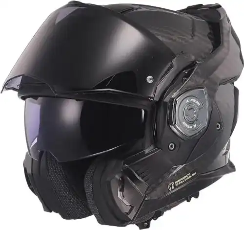 Carbon-Motorradhelm LS2 Klapphelm ADVANT X Carbon Gloss