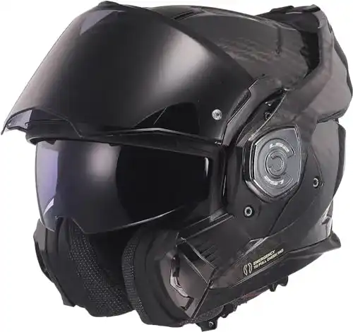 Carbon-Motorradhelm LS2 Klapphelm ADVANT X Carbon Gloss