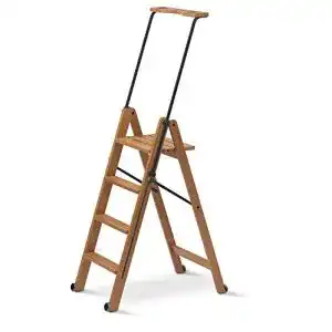 Trittleiter 4 Stufen aus Holz von Arredamenti Italia