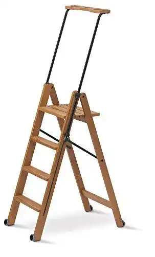 Trittleiter 4 Stufen aus Holz von Arredamenti Italia