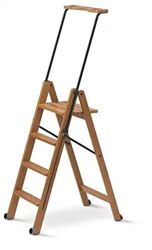 Trittleiter 4 Stufen aus Holz von Arredamenti Italia