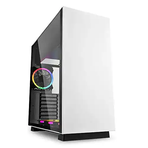 Sharkoon Pure Steel Gehäuse in Weiß mit RGB-Beleuchtung