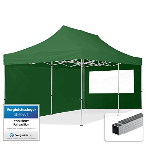 Pavillon 3×6 Meter TOOLPORT Faltpavillon mit Seitenteilen und Aluminiumgestänge