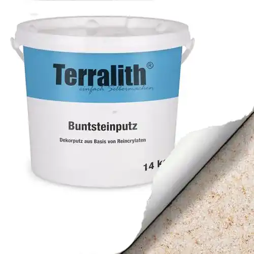 Buntsteinputz Terralith 15kg beige-natur-gold für Innen und Außen