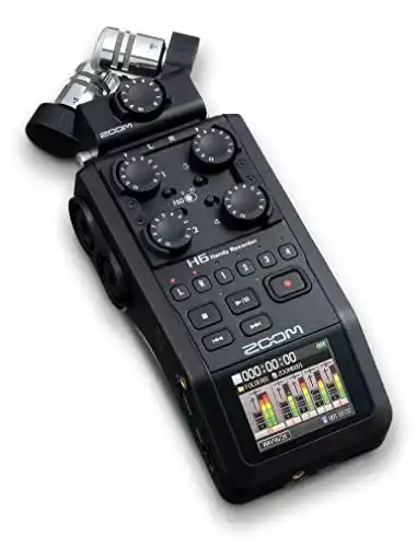Zoom H6-BLK Audio-Recorder – Tragbarer 6-Spur-Recorder