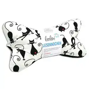Leseknochen Leolini personalisierbares Katzenkissen Nackenkissen