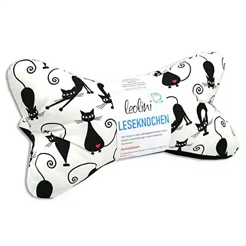 Leseknochen Leolini personalisierbares Katzenkissen Nackenkissen