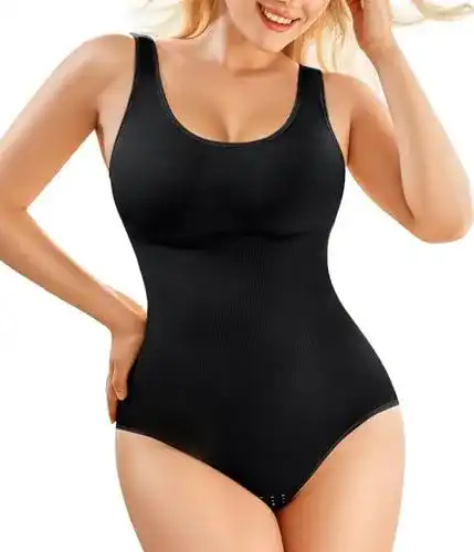 Shapewear Body Gotoly Damen Bodysuit Miederbody mit Bauchweg-Funktion