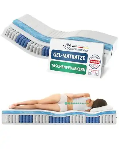 Gelschaum-Matratze 90×200 cm H3 von AM Qualitätsmatratzen