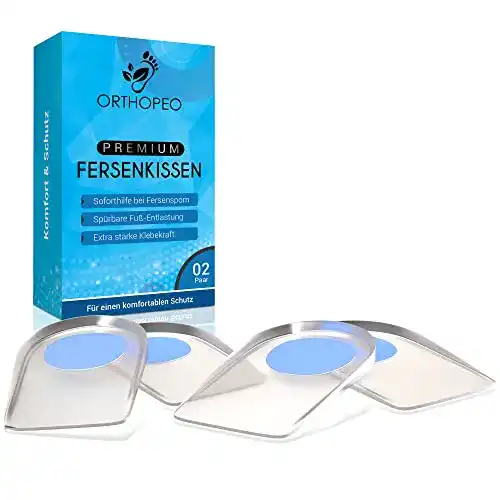 Fersensporn Einlagen von ORTHOPEO Gel Silikon Fersenpolster für Schuhe