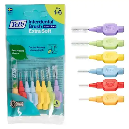 TePe Interdentalbürsten Extra Soft gemischt ISO Größe 1-6
