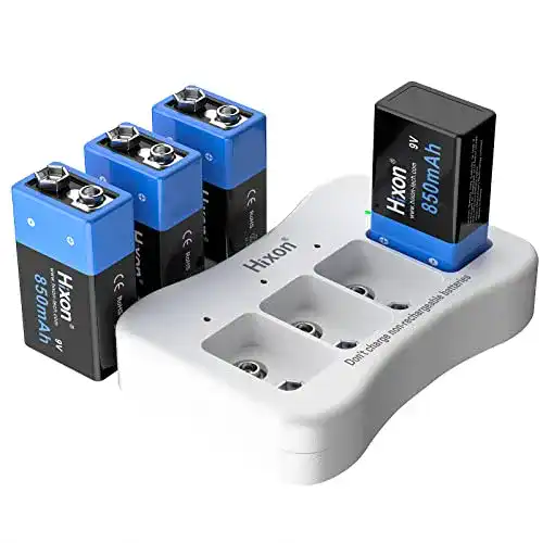 Hixon 9V Lithium-Batterie Akku wiederaufladbar Li-Ion für verschiedene Anwendungen