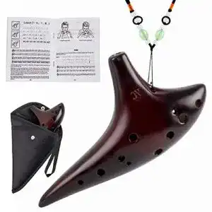 Okarina Aklot 12 Löcher Alto C – Keramik mit Schutztasche und Song Booklet