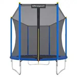 Trampolin 244 cm Ultrasport für Kinder mit Sicherheitsnetz