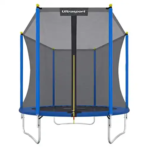 Trampolin 244 cm Ultrasport für Kinder mit Sicherheitsnetz
