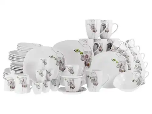 Kombiservice Creatable 22536 Serie Square Orchidee 62-teiliges Geschirrset