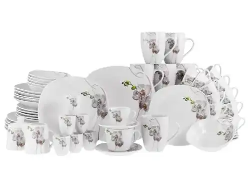 Kombiservice Creatable 22536 Serie Square Orchidee 62-teiliges Geschirrset