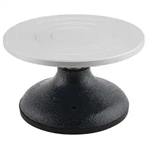 Töpferscheibe Homtone 18 cm mit drehbarer Metallplatte aus Stahl