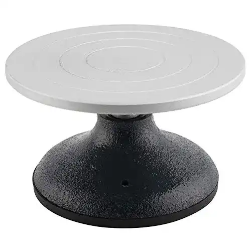 Töpferscheibe Homtone 18 cm mit drehbarer Metallplatte aus Stahl