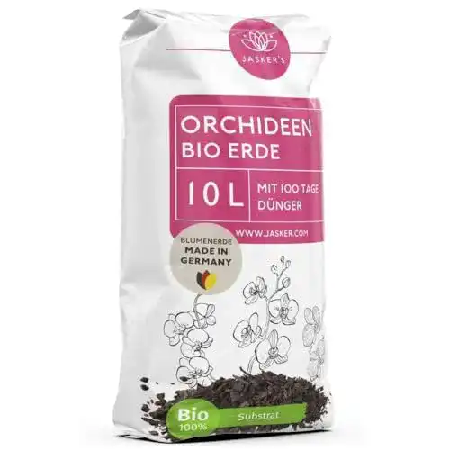 Orchideenerde Jasker’s Bio 10 L – Substrat für Orchideen mit Dünger