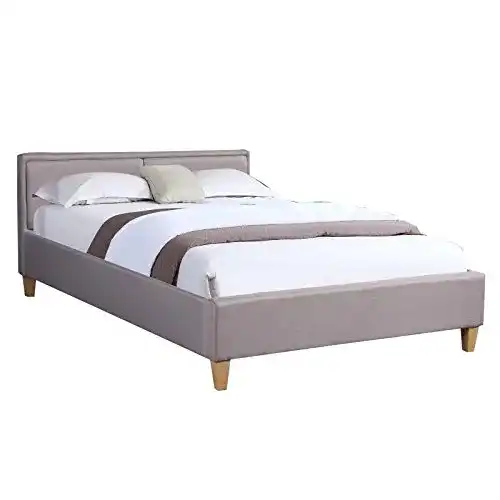 Polsterbett Caro-Möbel Anais Doppelbett 140×200 cm mit Lattenrost