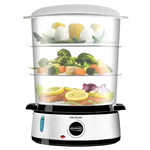 Cecotec Vapovita 3000 Dampfgarer mit 800 W und Edelstahlgehäuse