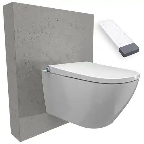 Dusch-WC Bernstein Pro+ 1104 in Weiß, Spülrandloses Hänge-WC