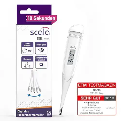 Digitales Fieberthermometer Scala SC 28 mit flexibler Messspitze