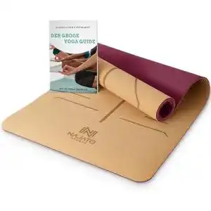 Yogamatte Kork Najato Sports – Rutschfeste Yoga Matte mit Tragegurt