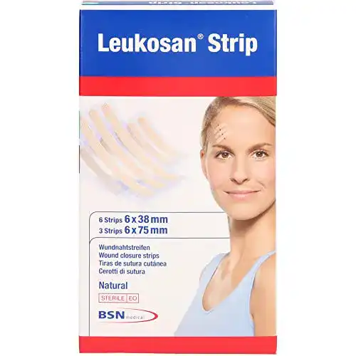 Klammerpflaster LeukoSan Strip Natural 2 Blatt 6/3 Streifen