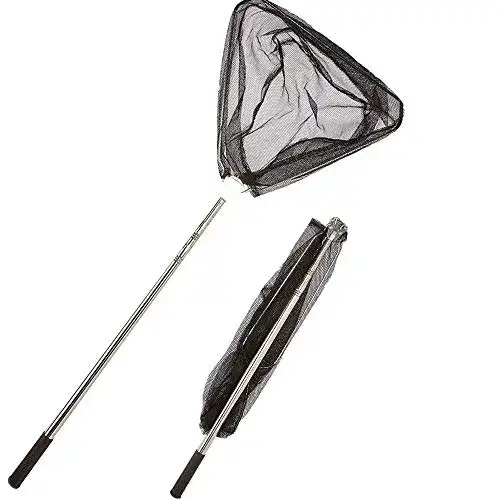 Angelkescher Catalpa Blume 2,2 m aus Edelstahl für Angler