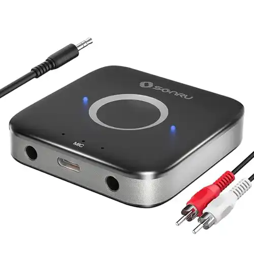 Bluetooth Empfänger SONRU Aux Adapter für Auto und Stereoanlage