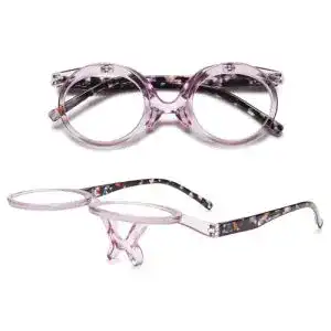 Schminkbrille Vevesmundo Flip Up Lesebrille mit klappbaren Gläsern