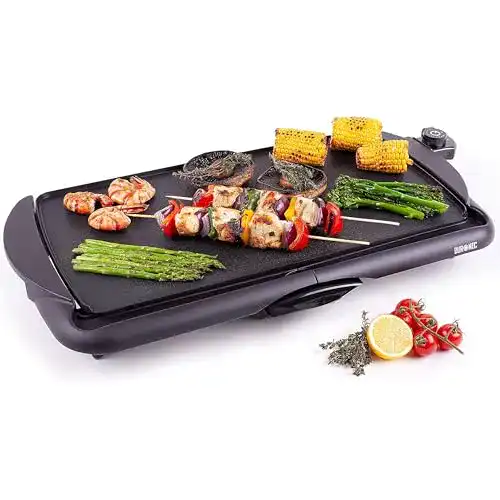 Duronic GP20 Elektrogrill elektrischer Tischgrill 52 x 27 cm flach