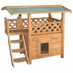 Katzenhaus Outdoor Kerbl Lodge Wetterfestes Refugium für Katzen