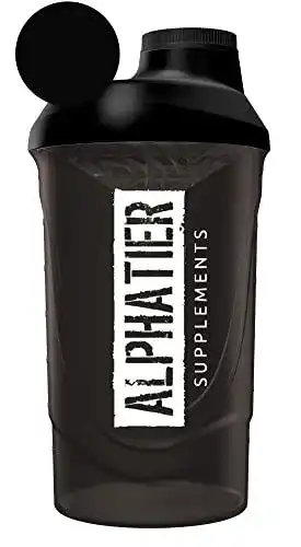 Eiweiß-Shaker Alphatier Supplements Beastmode in Schwarz