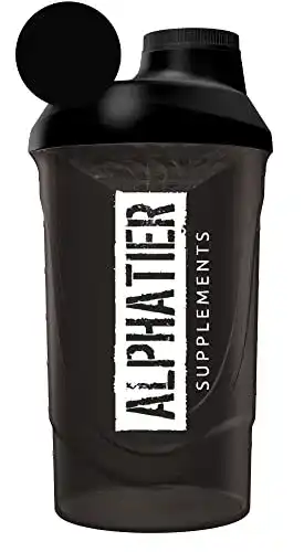 Eiweiß-Shaker Alphatier Supplements Beastmode in Schwarz