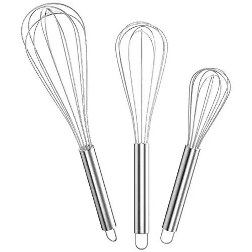 Schneebesen Set aus Edelstahl – 3-teiliges Rührbesen-Set